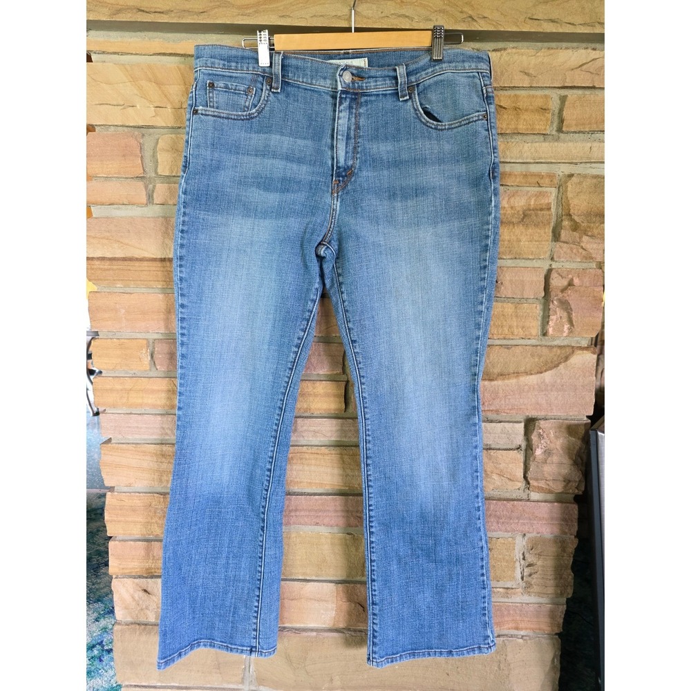 Levis 515 Boot Cut Jeans Womens 14M Medium Wash Blue Stretch Denim 515-0218 - Picture 1 of 10